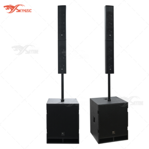 Portable Column Speaker with 15 Inch Active Subwoofer Aud…