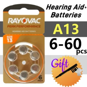 100%NEW 6-60 PCS Hearing Aid Batteries Zinc Air…