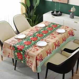 Stain Resistance PVC Rectangle Tablecloth Washa…