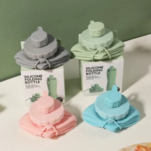 Portable 600ml Silicone Water Cup for Outdoor S…