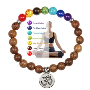 7 Chakra Trendy Wooden Bead Buddha Prayer Healing Balance…