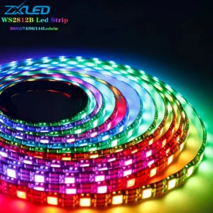 WS2812B LED Strip 5v 12v 24v 144 96 60 30Led Ad…