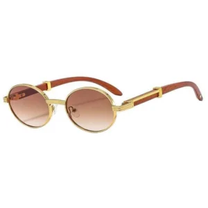 Oval Sunglasses Women Metal Trendy Sun Glasses …
