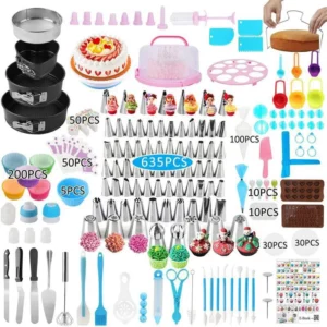 635pcs/set Baking Equipment Stainless Steel Cak…
