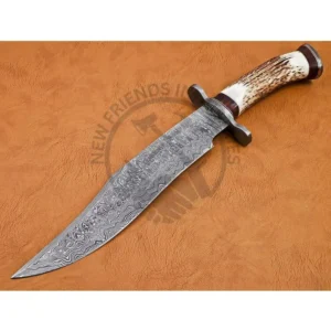 Brand New Handmade Damascus Steel 15in Bowie Kn…
