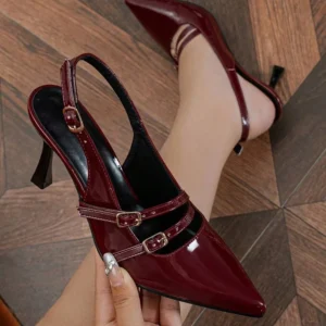 Vibrant Color Pointed Toe Stiletto Sandals for …